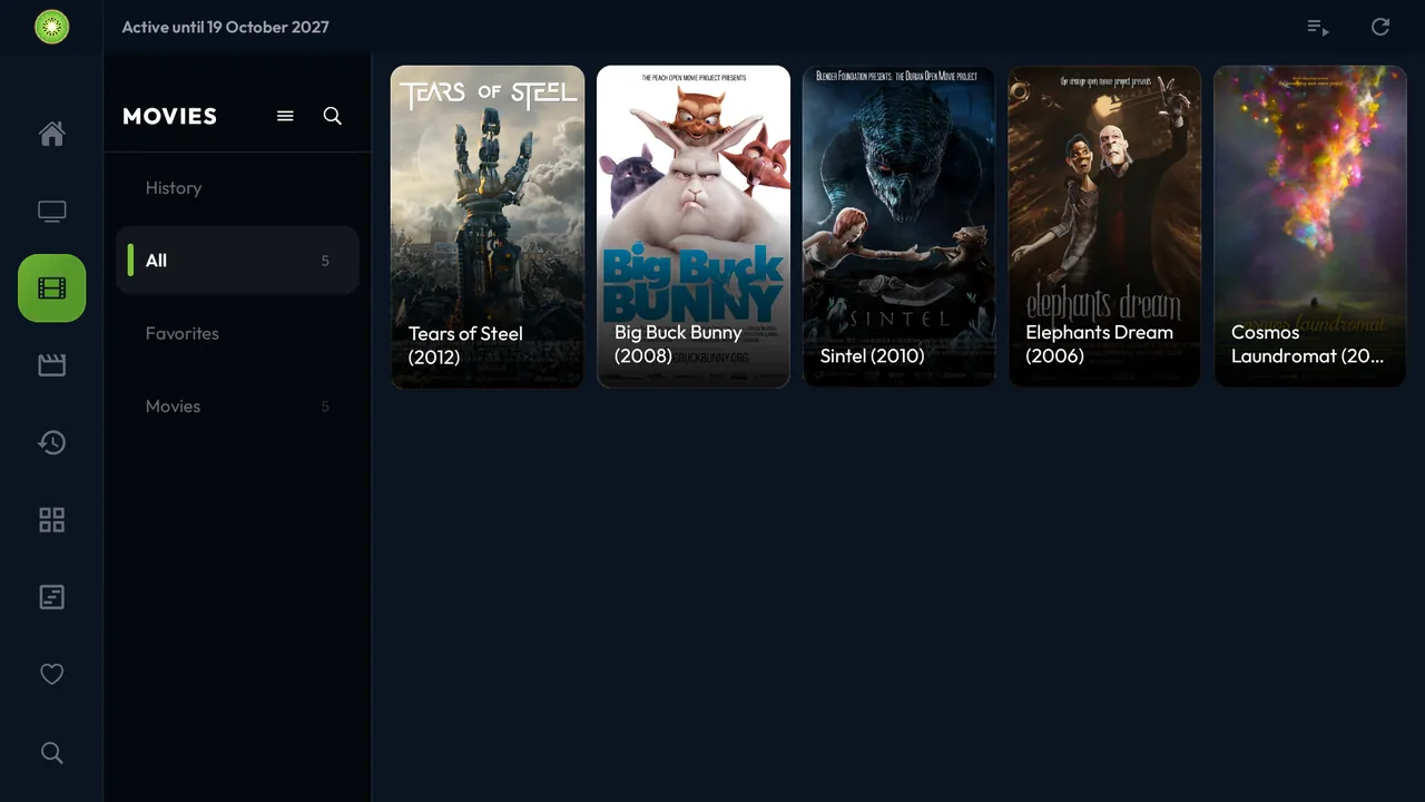 Filme mit Postern in Kiwo Player